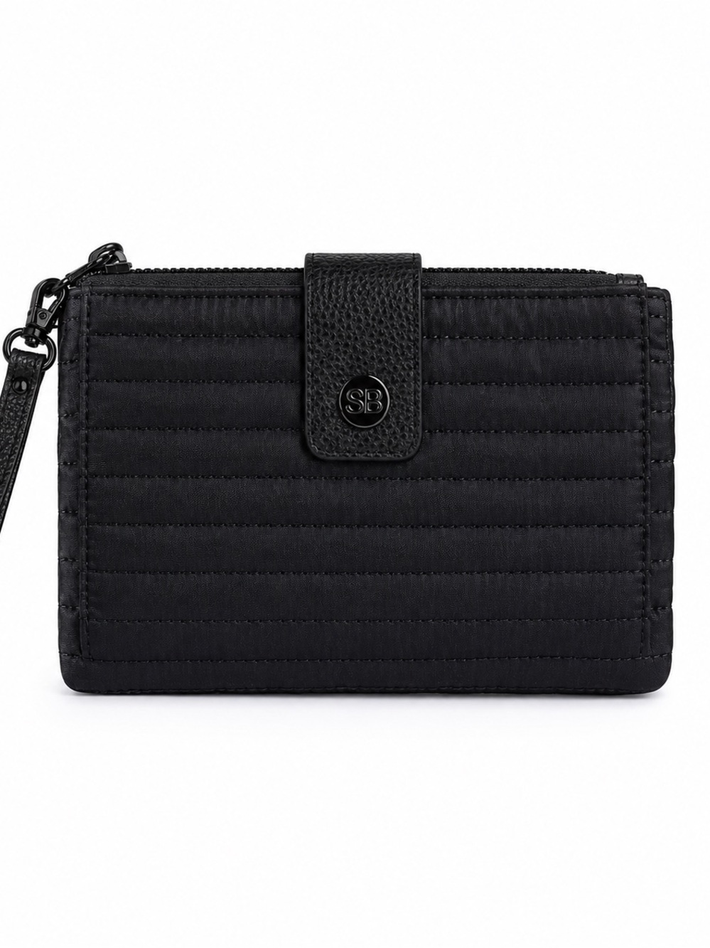 Samantha Brown To-Go Quilted RFID Travel Wallet BLACK